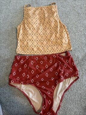 Kortni Jeane Pineapple/ Diamond High-Waist Bikini Set